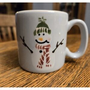 Hartstone Pottery USA Snow People Snowman Hot Cocoa Children’s Mug Cup.